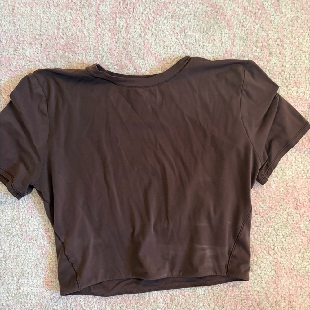 lululemon athletica Dark Brown Short Sleeve Tee